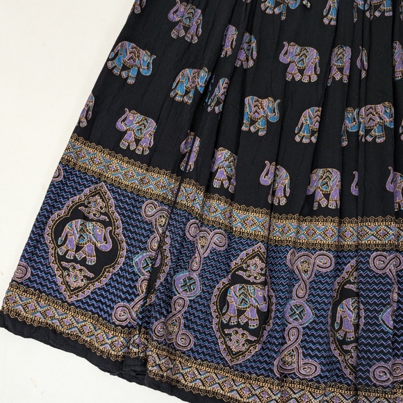 Bohemian Elephant Print Skirt - Picture 3 of 7